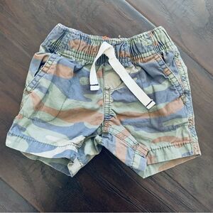 Carter's Baby Boy Camo Pull-On Woven Knit Shorts | Size: 6m.